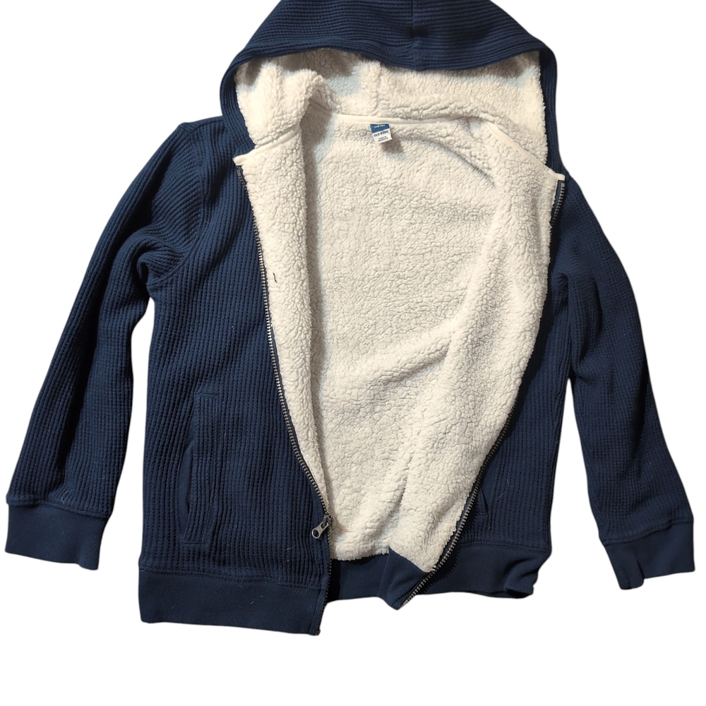 Old Navy Navy Blue Sherpa-Lined Jacket